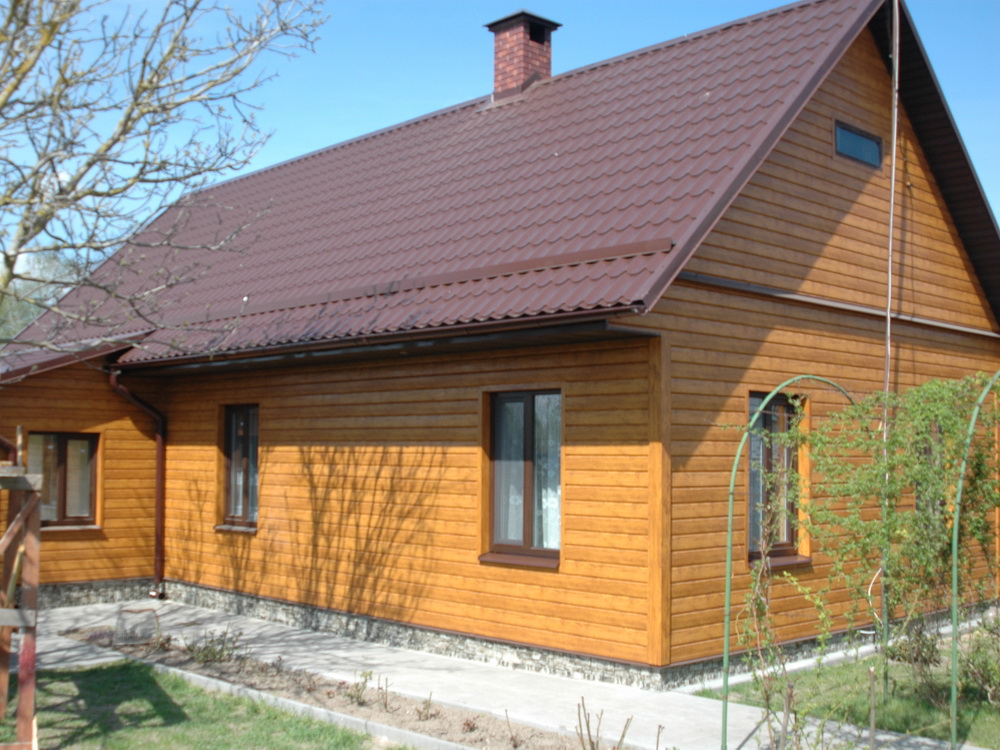 Фасадна панель Металосайдинг Доска - Корея 0,4 Вільха