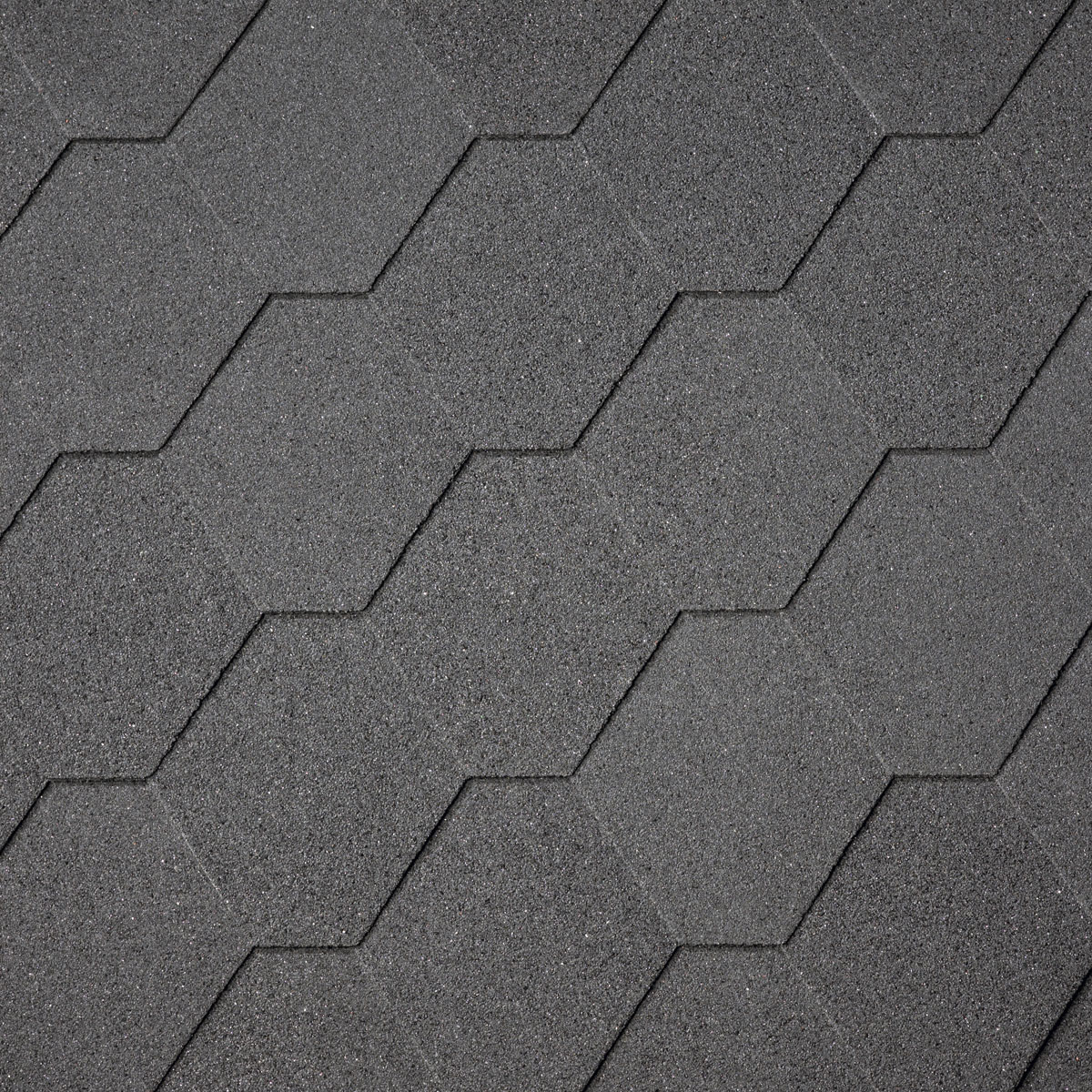 IKO Superglass™ HEX без тени: 01 Black - Бітумна черепиця