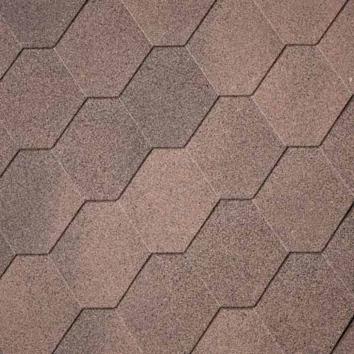 IKO Superglass™ HEX без тени: 07 Dual Brown - Бітумна черепиця