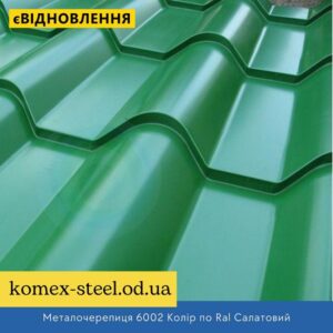 Металочерепиця 6002 Колір по Ral Салатовий